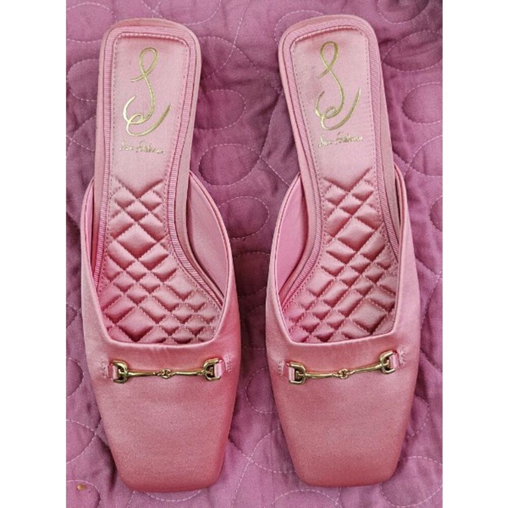 Eb. MSRP $130 NWOB SAM EDELMAN OLLIE PINK BLOSSOM BIT MULES ♡SIZE 7♡ - Picture 3 of 9